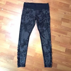 Lululemon Black Floral leggings