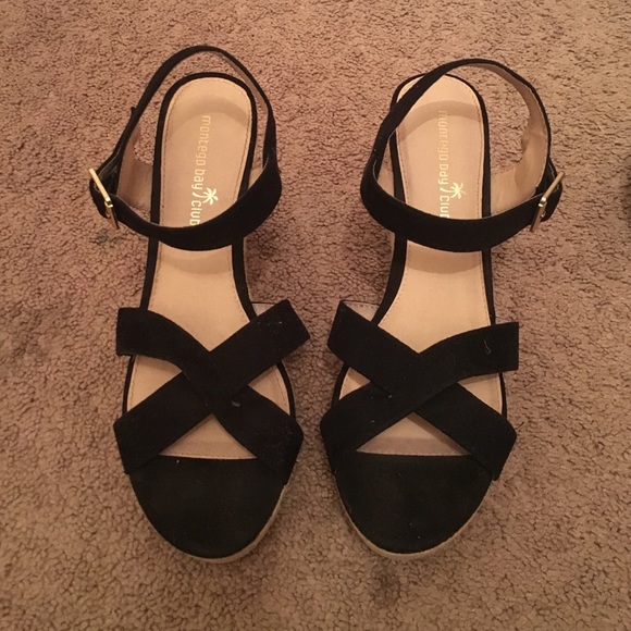 Black/Tan Wedges