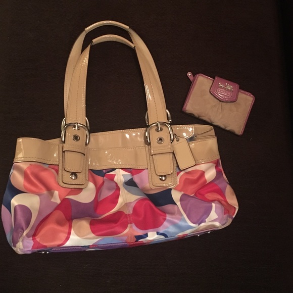 Coach bag with matching wallet