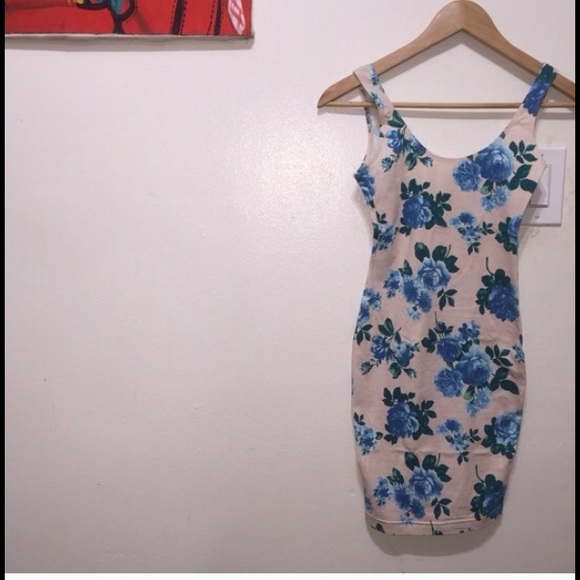 American Apparel Scoop back floral cotton dress S