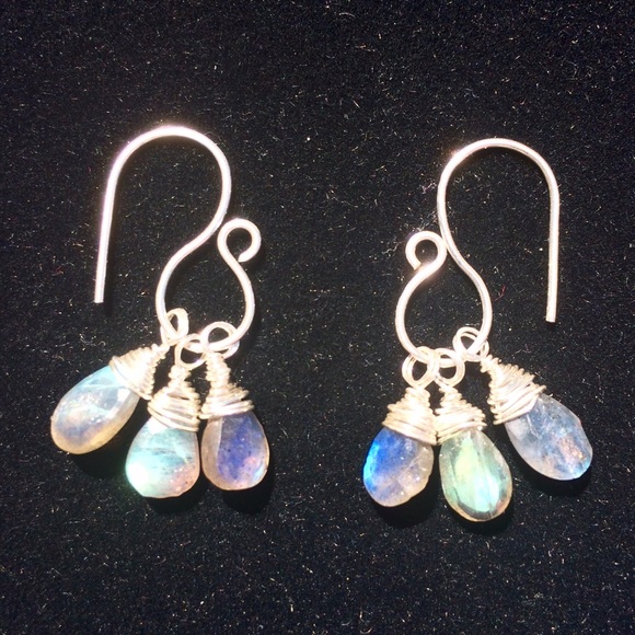 Sterling silver Labradorite earrings