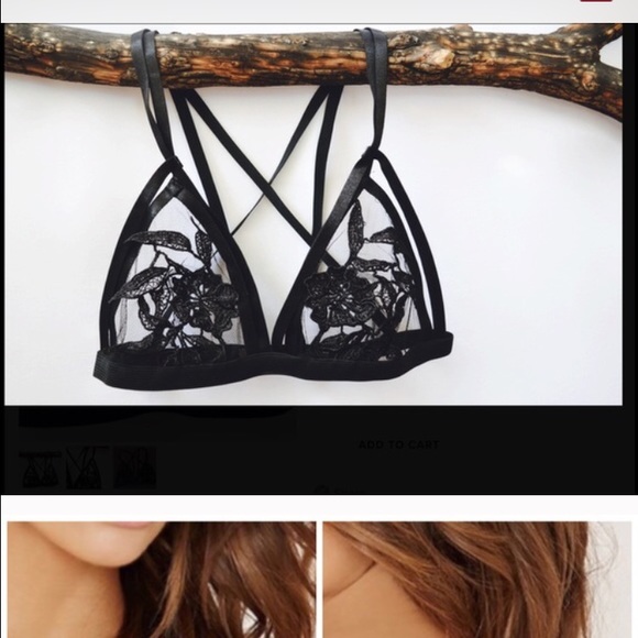 Black bra with lace details!