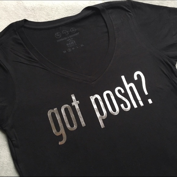 LAST ONE Got Posh? V-neck T-Shirt or Tank Black - Picture 2 of 2