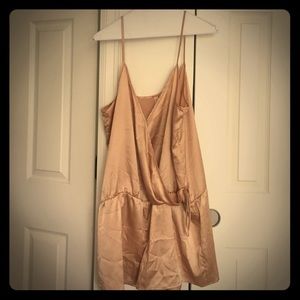 Gold Satin Romper