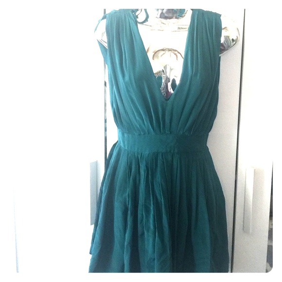 Sz Petite EVER deep green cocktail dress