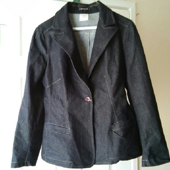BEBE Denim Blazer AQUARIUM Size S Made in France - Picture 2 of 4