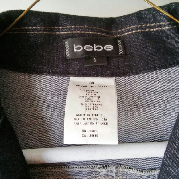 BEBE Denim Blazer AQUARIUM Size S Made in France - Picture 4 of 4