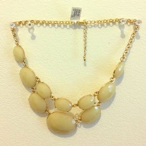 Francesca's pale yellow statement necklace