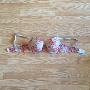 Floral underwire bra