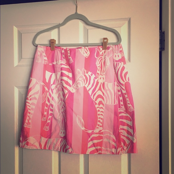 Lilly pink zebra reversible skirt