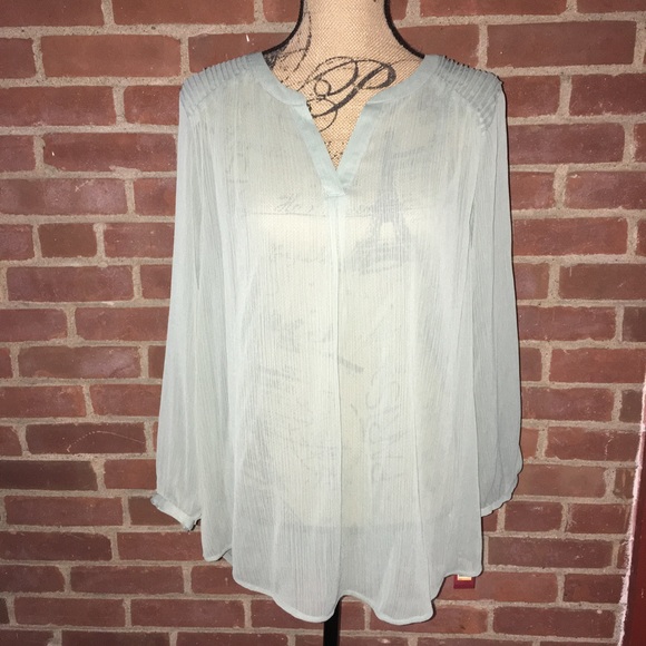 Sheer long tunic top