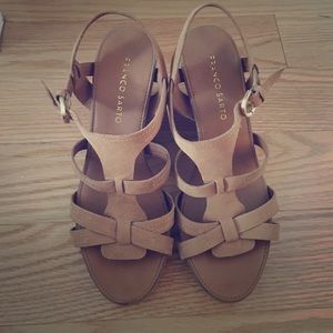Franco Sarto nude wedges!