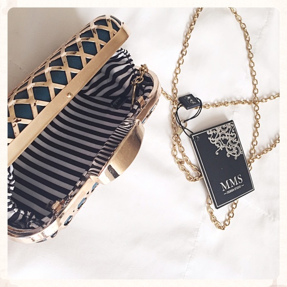 Gold & Teal Clutch