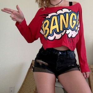 NWOT Bang! Crop sweater 🔥