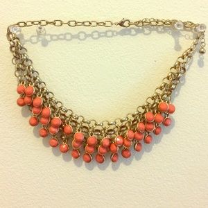 Francesca's dark peach statement necklace