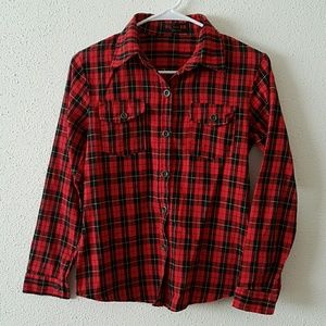 Red and Black plaid Shirt