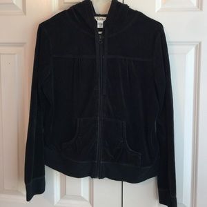 Lilly Pulitzer Black Velour Hoodie