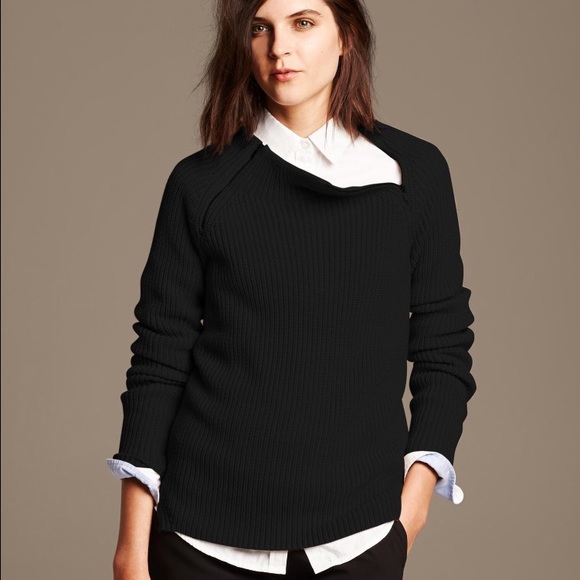 Banana Republic Textured Zip Neck Tunic