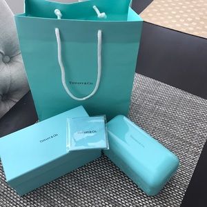 Tiffany sunglasses case, box & cloth cleaner