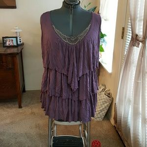 Embellished Ruffle Tank