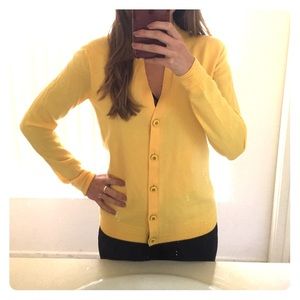 Tory Burch yellow cardigan XS