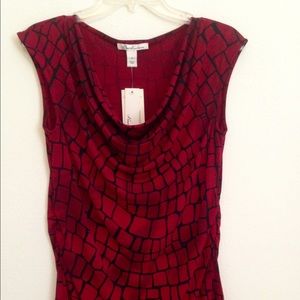 NWT Kenneth Cole Red Sleeveless Top