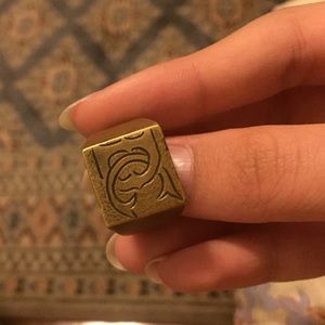 Vintage Brass "DC" Engraved Ring💍