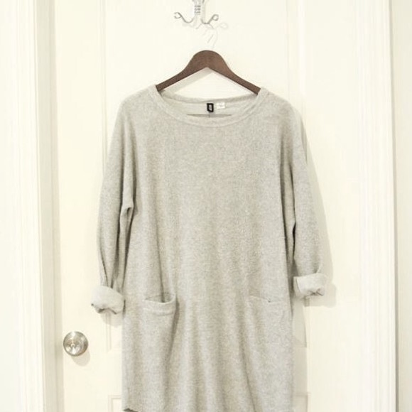 Light Grey Fleece Dress