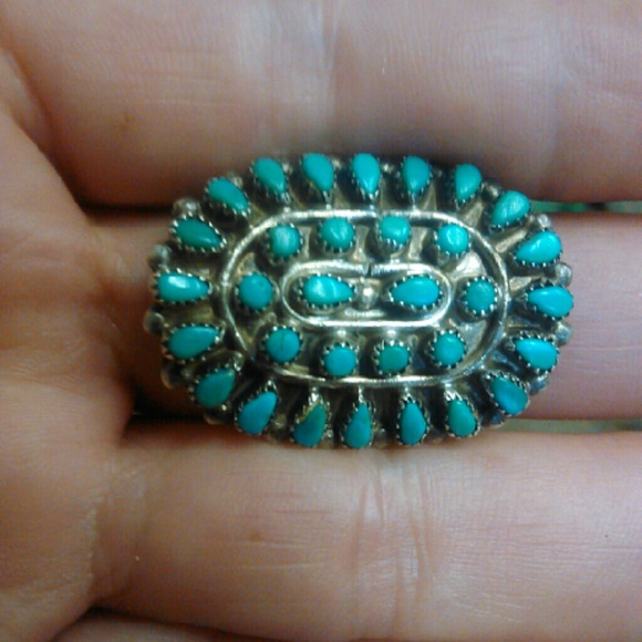Native American Jewelry - Vintage Zuni Petit Point Ring