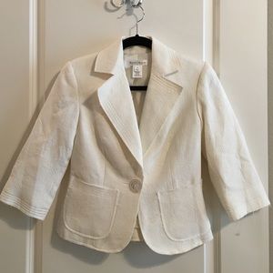 White House Black Market cream white blazer 0