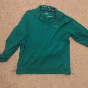 Vineyard Vines Green 1/4 zip pullover