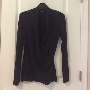 Long sleeve wrap top