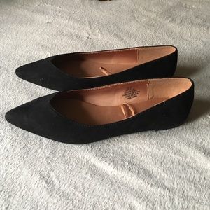 H&M Black Velvet Pointed Flats
