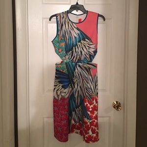 Clover canyon multi color cutout dress