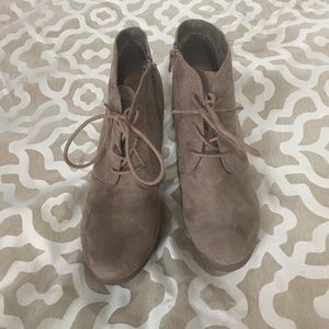 Never worn, Super cute taupe booties.
