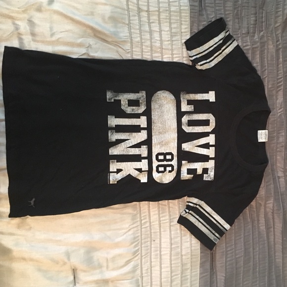 Victoria's Secret Love PINK black slim fit t-shirt