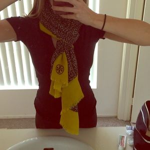 Tory Burch leopard and gold scarf!