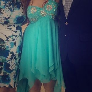 Prom/ homecoming Strapless high low dress