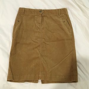 J Crew cord pencil skirt size 0