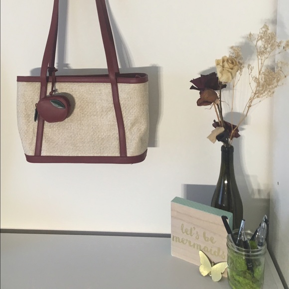 Vintage Etienne Aigner Apple Straw Tote Bag
