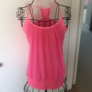 Pink Lulu workout top with built in bra