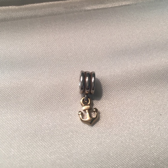 Pandora gold tone anchor charm