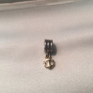 Pandora gold tone anchor charm