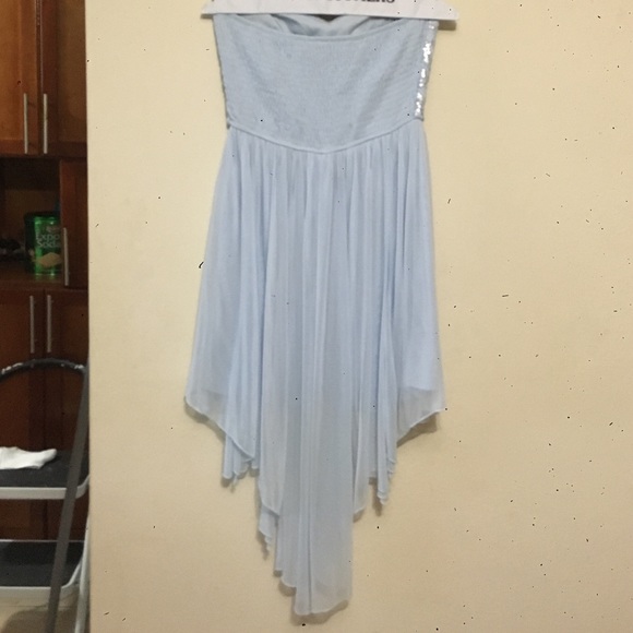 Teeze Me Mid Dress Strapless Baby Blue - Picture 2 of 4