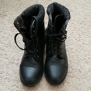 Black Martin style boots