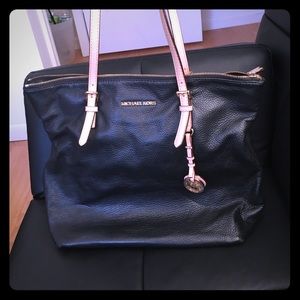 Michael Kors black tote with nude details
