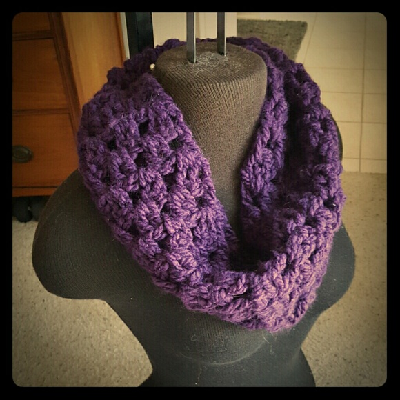 Handmade Purple Infinity Scarf