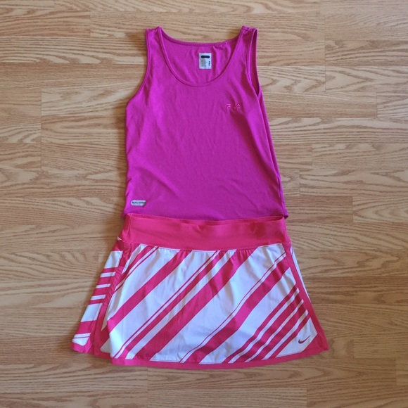 Vintage pink tennis outfit