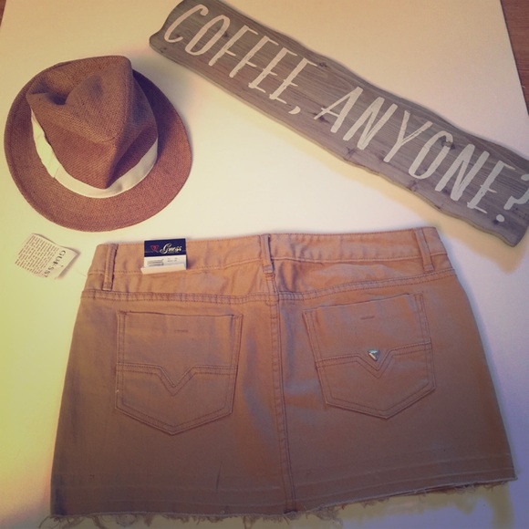Warm Carmel Guess Mini Skirt