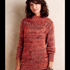 Anthropologie Marled Mockneck Pullover